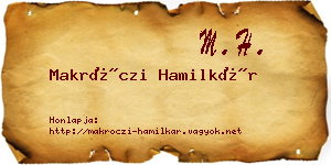 Makróczi Hamilkár névjegykártya